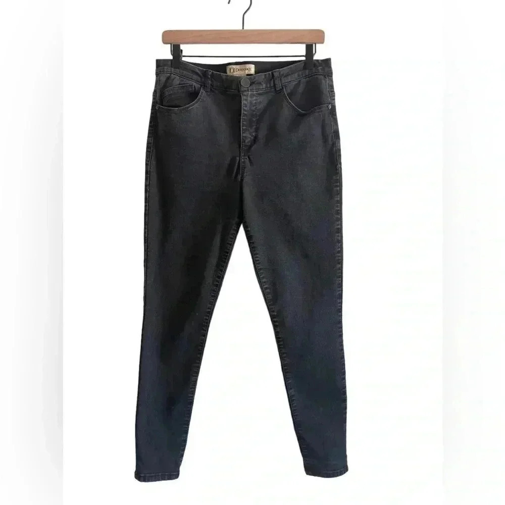 DEMOCRACY High Waisted Skinny Jeans Size 10 Black Washed Color